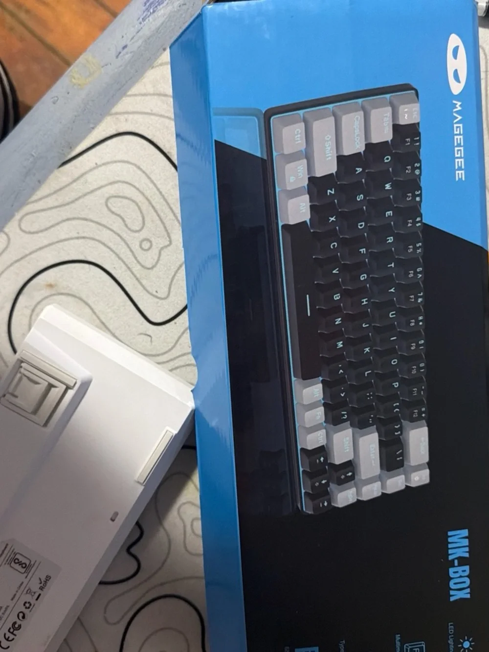 Blue and White Mechanical 60% Keyboard